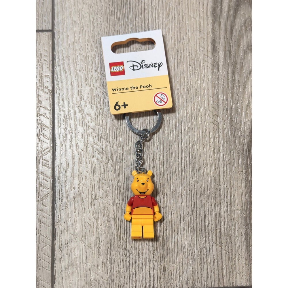 LEGO Disney Winnie the Pooh Keychain Minifigure 854191 Yellow Red New with Tags